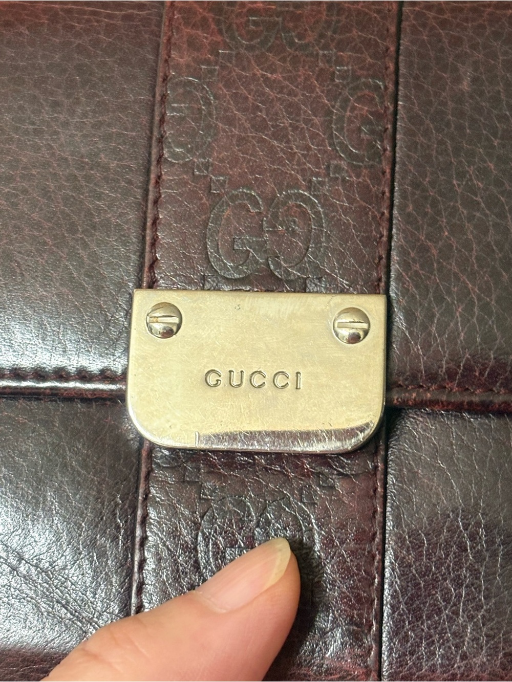 Authentic Gucci Brown Leather Bi-Fold Wallet Vintage - Picture 4 of 15